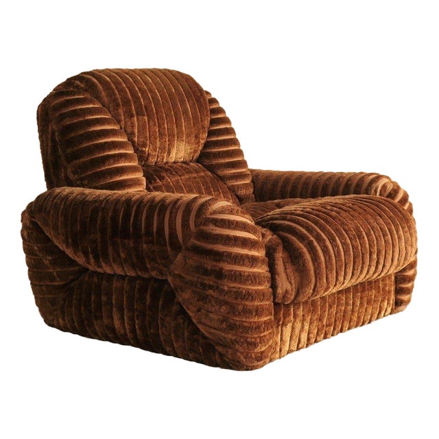 Vintage Brown Lounge Chair For Sale