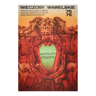 Unknown, Wawel Evening Poster, Vintage Offset Print, 1975 For Sale