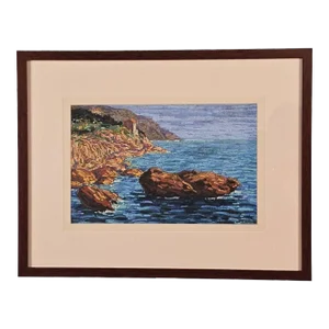 Watercolor Seascape, Italy Circa 1920