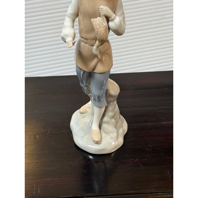 Realism Miquel Requena for Lladró Man With Geese Porcelain Figurine, Signed For Sale - Image 3 of 12