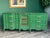 Green 1970s French Provincial Green Lacquered Dresser of Nine Drawers For Sale - Image 8 of 16