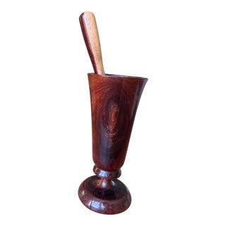 Antique Lignum Vitae Mortar and Pestle For Sale