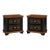 Pair of Vintage 1970s Drexel-Attributed Nightstands — Custom Midnight Blue & Gilded Finish, Dovetail Construction For Sale