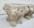 Pair of Early 20th Century Painted Square Cast Stone Lion's Heads and Paw Feet Planters For Sale - Image 10 of 13