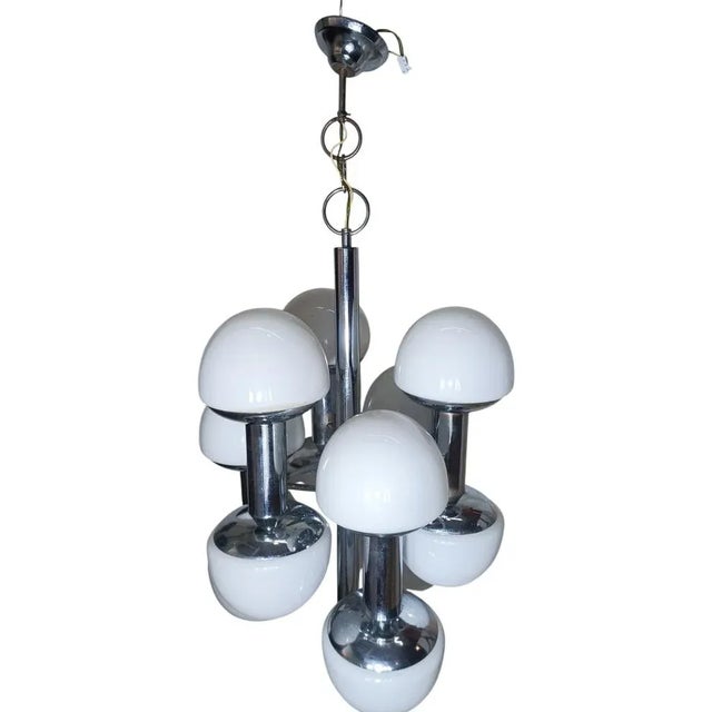 Silver Large Vintage Space Age Lamp, 1960s For Sale - Image 8 of 8