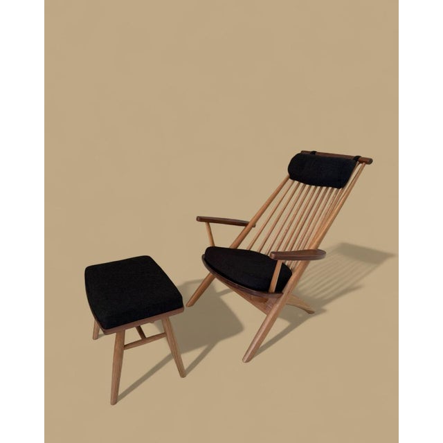 Armchair and Ottoman by Tateishi Shoiji, in Very Good conditions. Designed from 2000 This piece has an attribution mark, I...