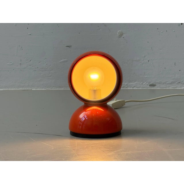 Eclisse Orange Table Lamp by Vico Magistretti for Artemide, Italy, 1960s For Sale - Image 5 of 13