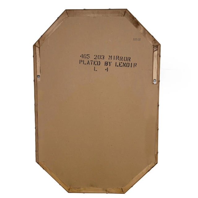 1980's Brown Faux Bamboo Wall Mirror by Dixie Furniture For Sale - Image 6 of 6