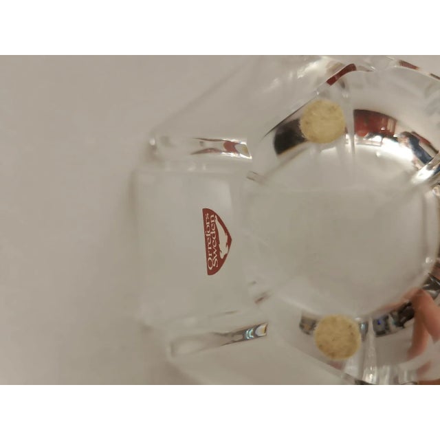 Vintage Corona Crystal Vase by Lars Hellsten for Orrefors, 1970s For Sale - Image 6 of 10