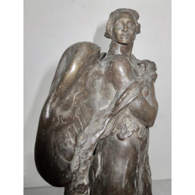 Italian Bronze Allegorical Figure by A. Stagliano Circa 1920 For Sale - Image 15 of 16