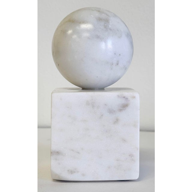 Late 20th Century Vintage Alabaster Block Orb For Sale - Image 5 of 7