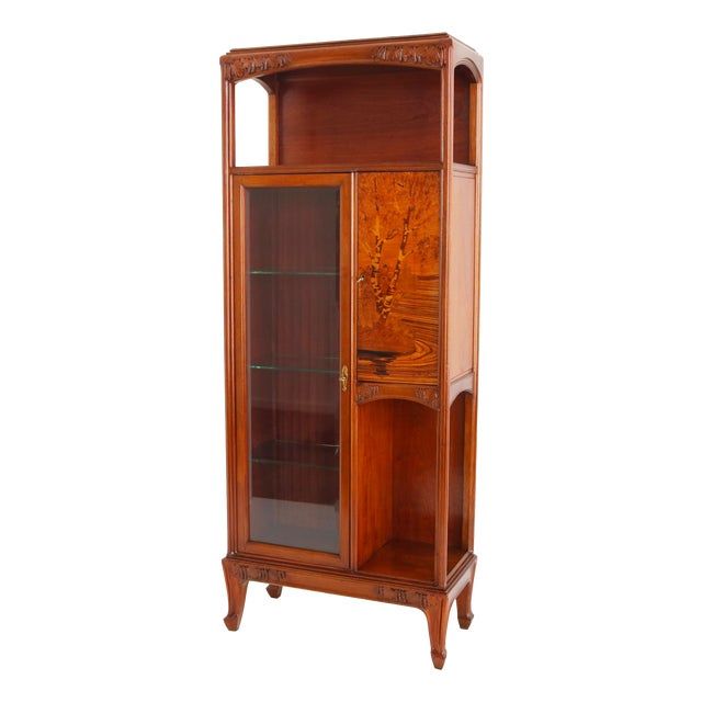 Art Nouveau Marquetry Display Cabinet by Louis Majorelle, France, 1900 For Sale