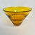 Vintage Home is pleased to offer this gorgeous contemporary Handblown glass bowl. The signed piece is beautiful Amber...