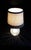 Vintage Table Lamp with Interior -Lit Glass Base and Beige Shade, 1970s For Sale - Image 6 of 7