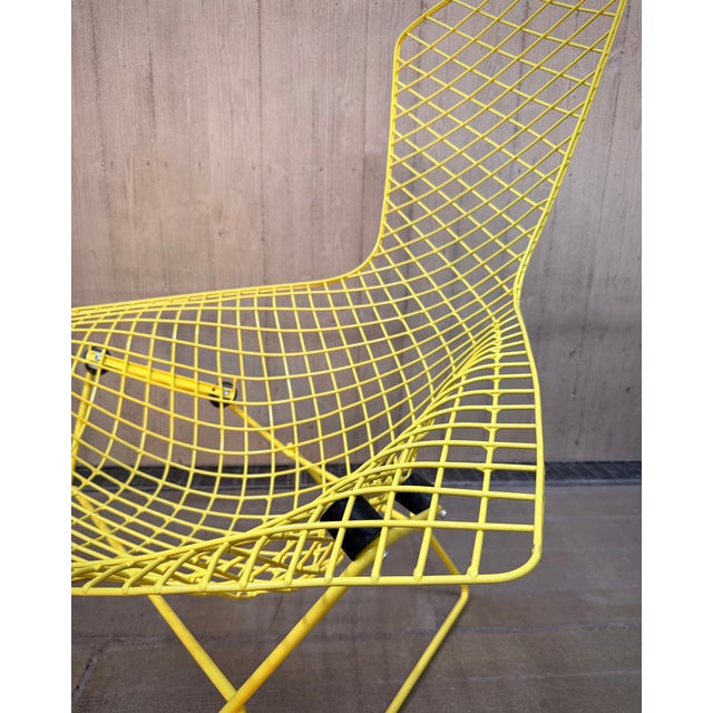 Bird Chair in Sulfur Yellow by Harry Bertoia for Knoll International, 1980s For Sale - Image 10 of 15