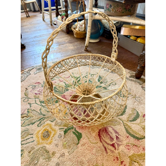 1950s Vintage French Wire Basket For Sale - Image 5 of 11