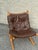 Mid-Century Modern Pair of 1970s Scandinavian Modern Bentwood & Brown Leather Lounge Chairs For Sale - Image 3 of 12