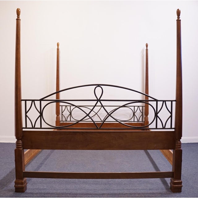 Alexander Julian Home Colours Collection Cherry Early American Traditional King Size Four Poster Bed For Sale In Kansas City - Image 6 of 9