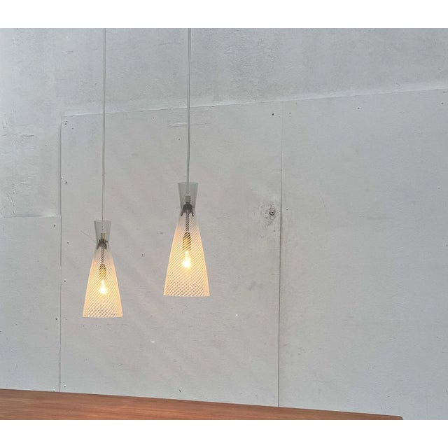 Mid-Century Modern Swirl Glass Pendant Lamps by Aloys Ferdinand Gangkofner for Peill & Putzler, 1950s, Set of 2 For Sale - Image 15 of 18