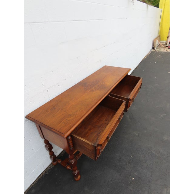 Brown 1900s Carved Long Sideboard Buffet Credenza Bathroom Vanity 6398 For Sale - Image 8 of 18