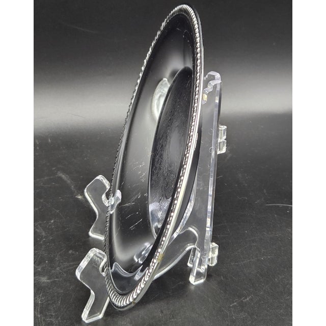 Vintage Ornate Silver-Plated Oval Serving Tray For Sale In Philadelphia - Image 6 of 18