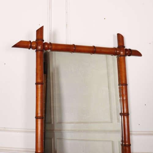 French Faux Bamboo Mirror, 1890s For Sale - Image 3 of 9