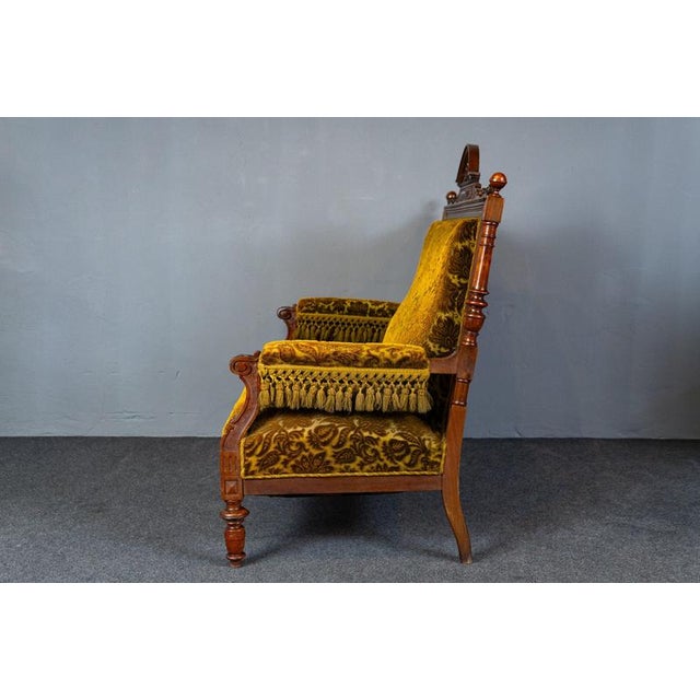 Gründerzeit Sofa and Armchairs, Late 19th Century, Set of 3 For Sale - Image 6 of 18