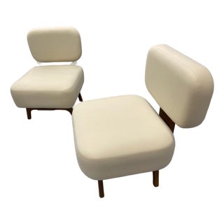 Contemporary Pair of Slipper Chairs For Sale