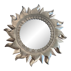Late 20th Century Gold Flame Starburst Style Mirror