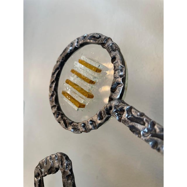Orange Wall Lamp in Iron and Glass from Poliarte, Italy, 1960s For Sale - Image 8 of 16