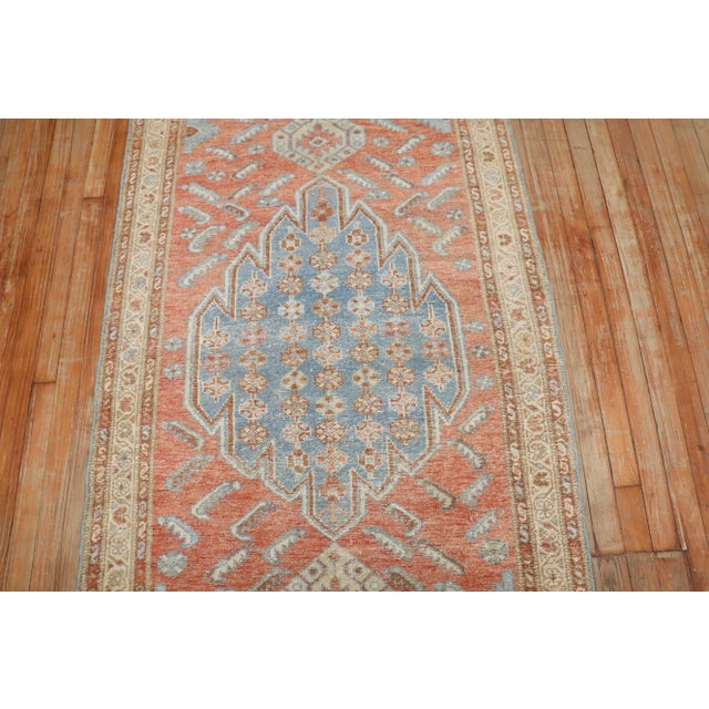 Textile Early 20th Century Tribal Persian Malayer Runner - 3'5" x 10'4" For Sale - Image 7 of 9