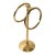 Hollywood Regency Free Standing Solid Brass Double Ring Hand Towel Holder For Sale