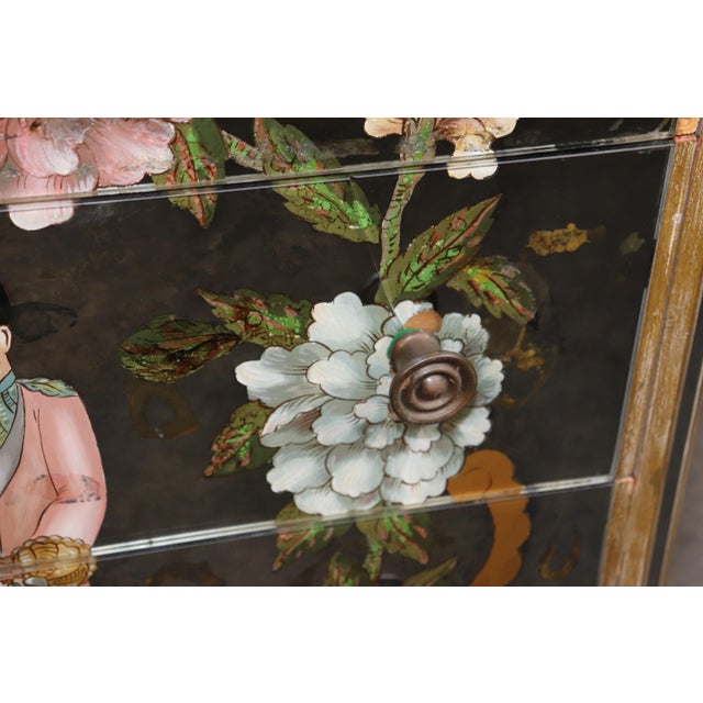 Hollywood Regency Vere Eglomise Chinoiserie Style Commode For Sale - Image 11 of 17