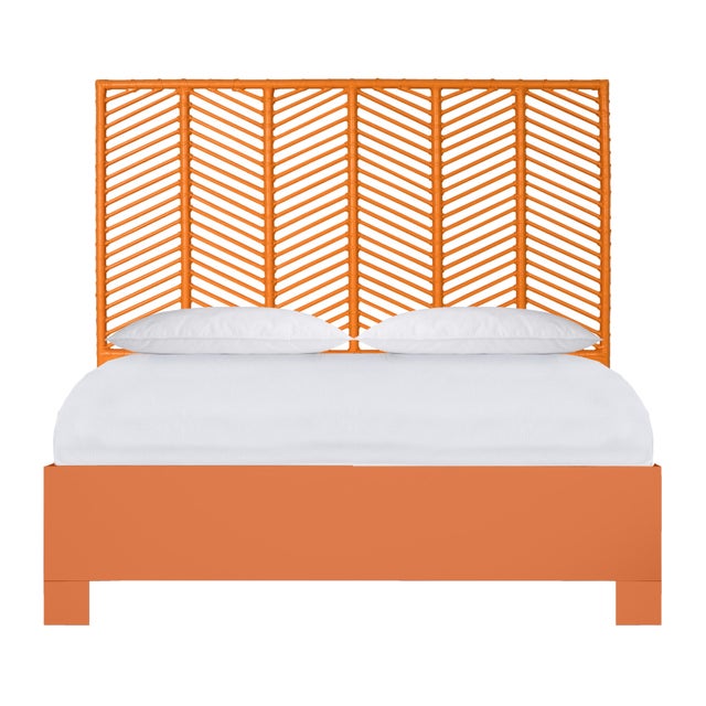 Liam Platform Bed Double - Orange For Sale - Image 12 of 12