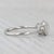 Modern 1.08ctw Diamond Halo Engagement Ring 14k White Gold Size 7 Gia For Sale - Image 3 of 8