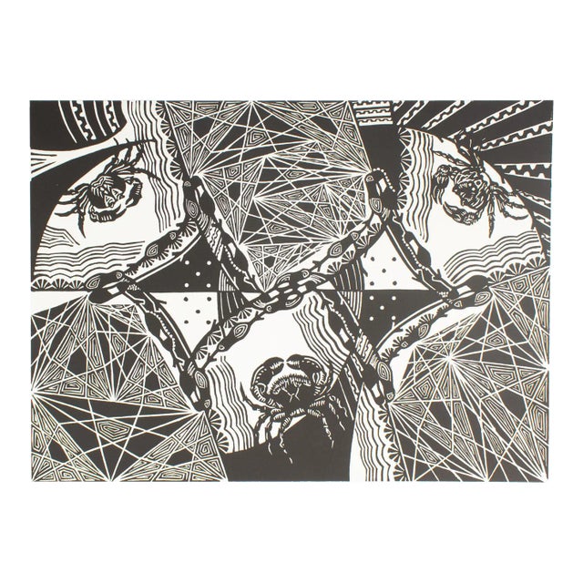 2008 “Crustacean Kaleidoscope” Relief Print by Keith Dull For Sale