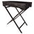 Artifacts Rattan Butler Tray/Table 25.5" with Glass Insert, Tudor Black For Sale - Image 4 of 5