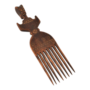 Early 20th Century Nyamwezi Mwana Hiti Figural Comb Tanzania