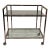 Chrome & Glass Two Tier Vintage Bar Cart on Casters For Sale