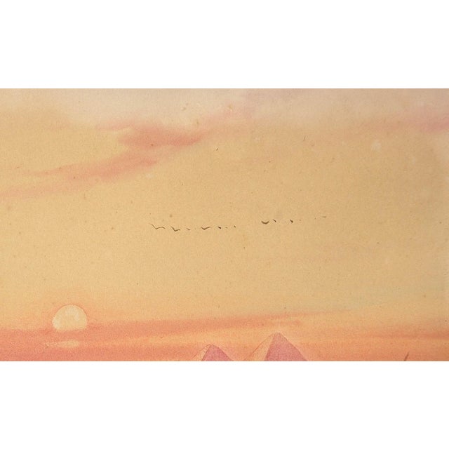 Paper Edwin Lord Weeks, Travellers by a River Nile Tributary at Sundown, Egypt, 1800s, Watercolor & Paper For Sale - Image 7 of 18