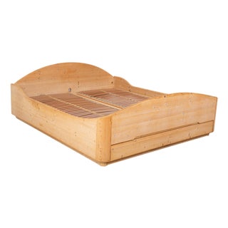 Brown Wooden Bed with Manual Function from Team7 For Sale