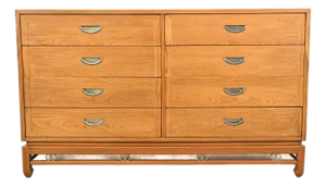 Michael Taylor Style Mid-Century Modern Oak 8-Drawer Dresser by American of Martinsville