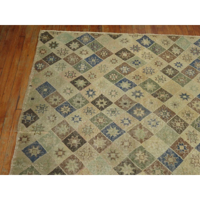 Mid-Century Modern Mid 20th Century Earth Color Turkish Deco Rug For Sale - Image 3 of 6