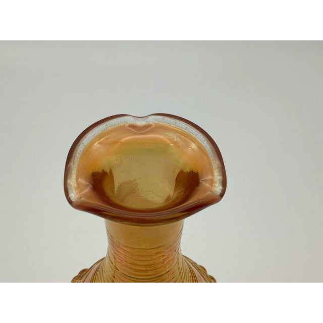 Glass 1920s Small Carnival Glass Decanter With Stopper For Sale - Image 7 of 13