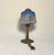 Mid-Century Modern Antique Aladdin Art Nouveau Glass & Cast Metal Reverse Painted Tree Landscape Bourdoir Table Lamp For Sale - Image 3 of 12