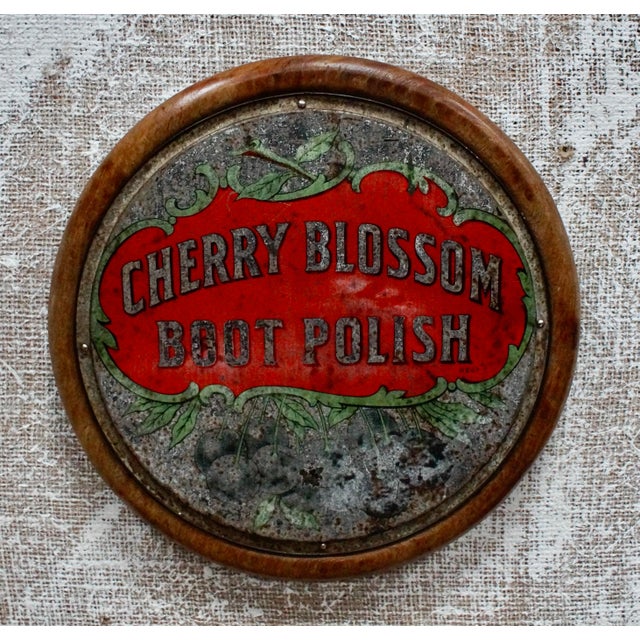 1910s Cherry Blossom Boot Polish Advertising Sign, 1910s For Sale - Image 5 of 6