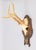 A fine vintage roe deer antler horns hunting trophy on a carved black forest plaque, dated 1950. The plaque is hand carved...