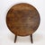 Solid oak folding winegrower's table - Ø 90 cm Late 19th century - Antique - Brutalist Dimensions: Ø 90 cm, H 70 cm