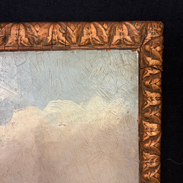 Early 20th Century Early 20th Century American Oil on Board Landscape Painting For Sale - Image 5 of 6