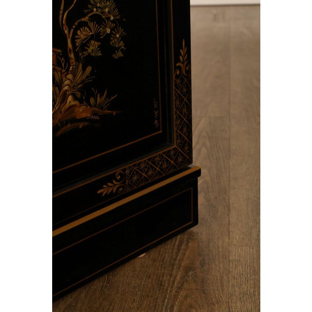 Union National Chinoiserie Hand Painted China Display Cabinet For Sale - Image 12 of 18